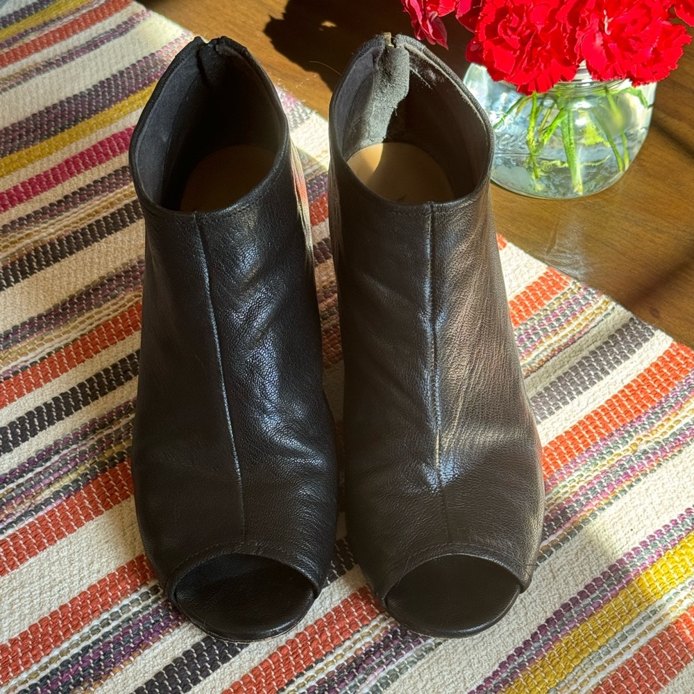 Nine West Open Toe Wedge Bootie